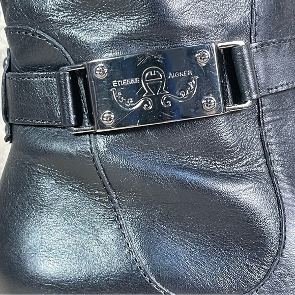 Etienne Aigner Crete black leather boots - Picture 11 of 15